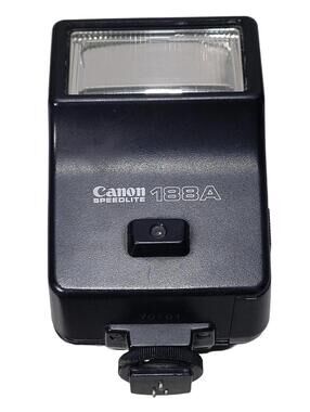 Canon Speedlite 188A Shoe Mount Flash for 35MM SLR Film Camera AE-1 A-1 WORKING